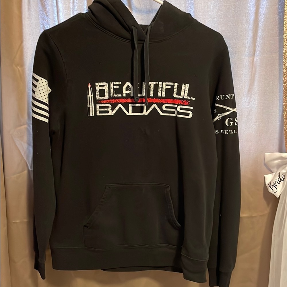 Black Beautiful Badass Grunt Style Hoodie